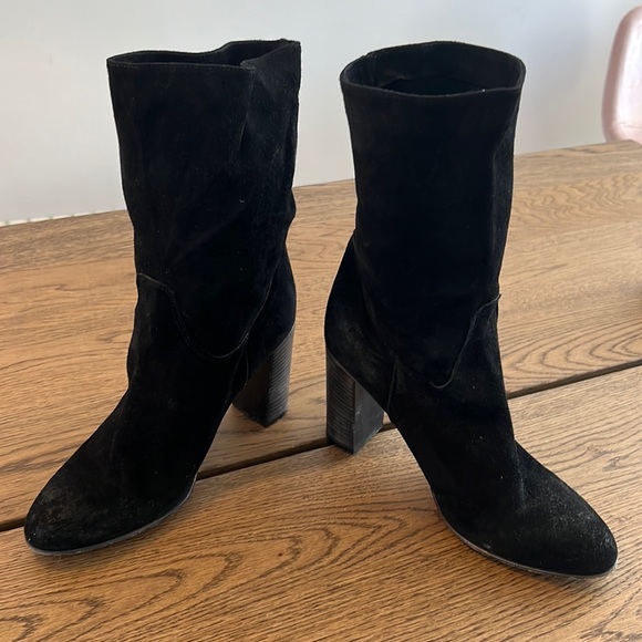 Free people ankle boots, distressed faux suede - Picture 1 of 3